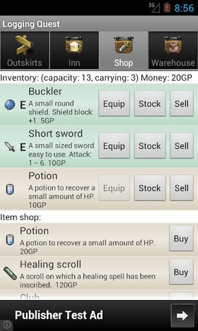 Screenshot 4: Logging Quest