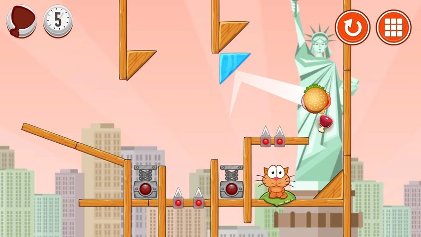 Screenshot 2: Hungry cat: physics puzzle game