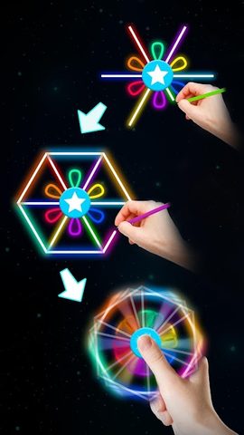 Screenshot 2: Draw Finger Spinner