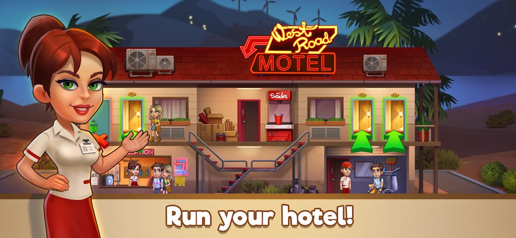 Screenshot 2: Doorman Story: idle hotel game