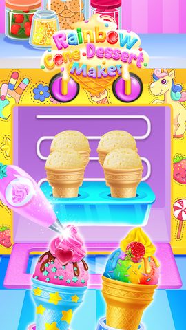 Screenshot 2: Rainbow Cone Dessert Maker