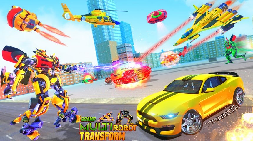 Screenshot 1: Multi robot jet transform war 2021