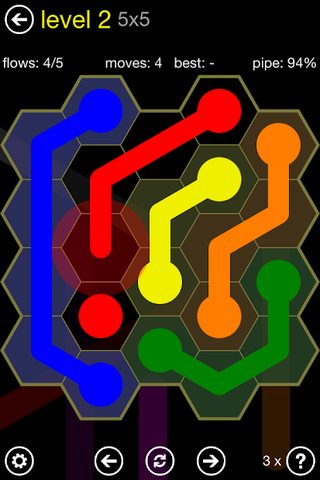 Screenshot 1: Flow Free: Hexes
