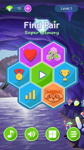 Screenshot 1: Find Pair. Super Memory