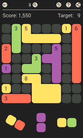 Screenshot 6: D7: pack the colored Dominoes per 7. Free game.