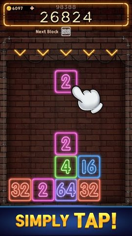 Screenshot 3: Drop Number™: Neon 2048