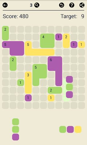 Screenshot 10: Surface Trimino: increase the area. Casual game.