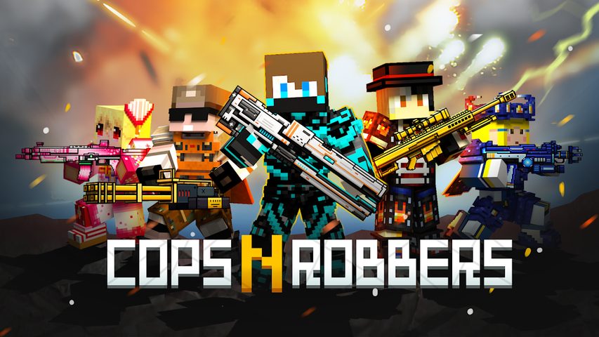 Screenshot 1: Cops N Robbers:Pixel Craft Gun