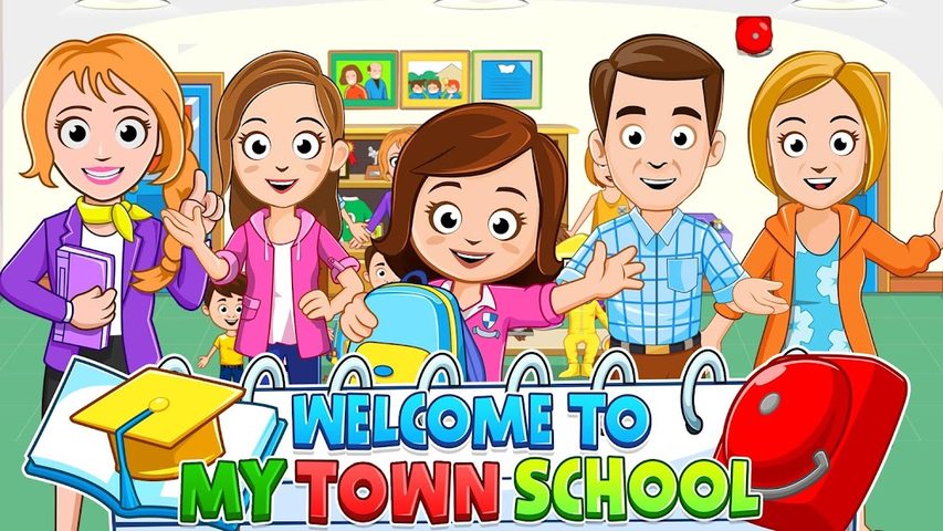 Screenshot 1: My Town: School game for kids