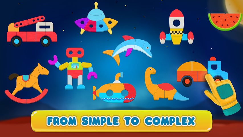 Screenshot 3: Cosmo Shapes Puzzles for kids