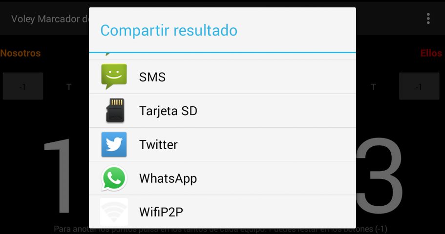 Screenshot 3: Voley Marcador