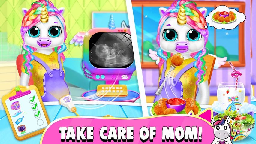 Screenshot 4: Pregnant Mom Baby Unicorn Game