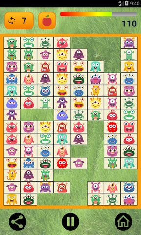 Screenshot 1: Connect: cute monsters & food