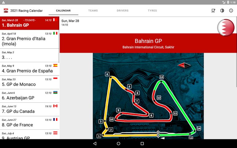 Screenshot 11: Racing Calendar + Ranking 2022