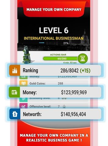 Screenshot 1: Tycoon Business Game – Empire & Business Simulator