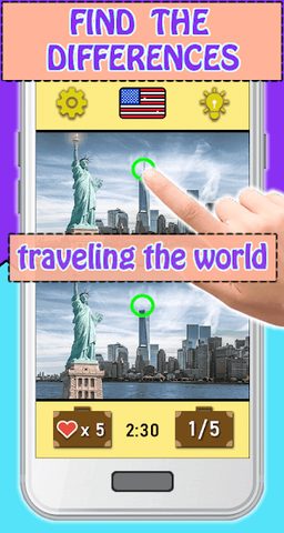 Screenshot 1: Find the differences: Traveling The World