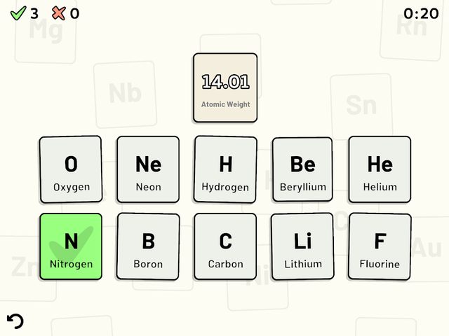 Screenshot 15: Periodic Table Quiz