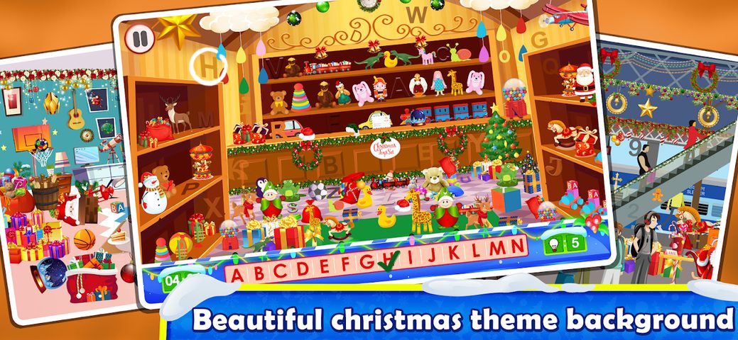 Screenshot 3: Christmas Hidden Objects : Alphabets & Numbers