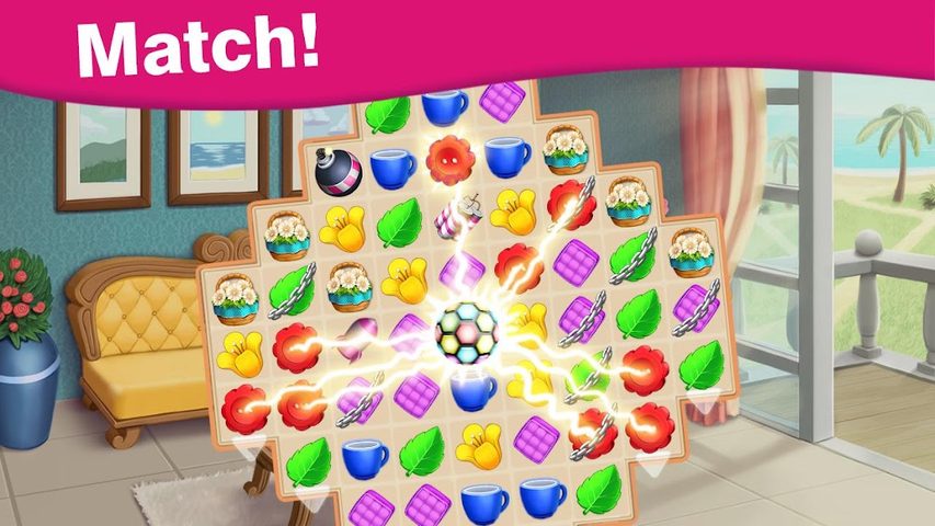 Screenshot 3: Home Cafe : Mansion Design - Match Blast