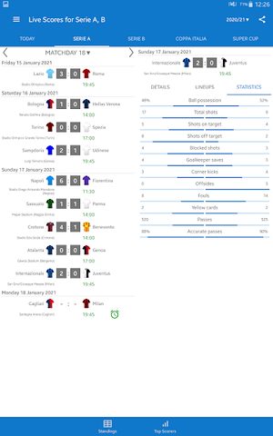 Screenshot 16: Live Scores for Serie A Italy 2021/2022