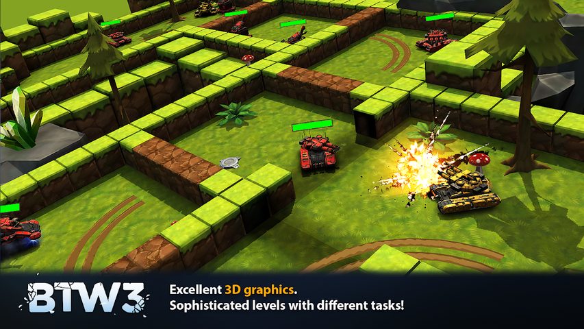 Screenshot 1: Block Tank Wars 3 Tank Shooter