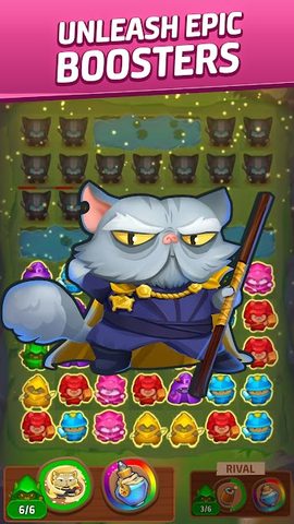 Screenshot 3: Cat Force - PvP Match 3 Game