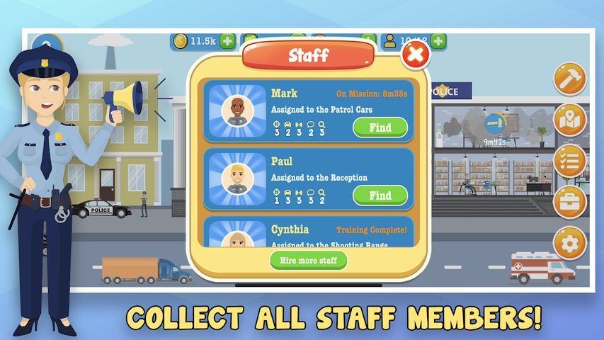 Screenshot 4: Police Inc: Tycoon police station builder cop game