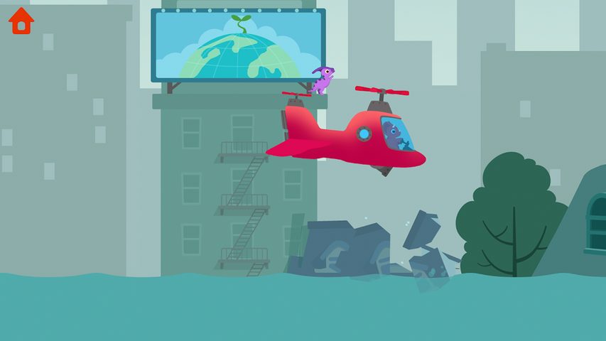 Screenshot 1: Dinosaur Helicopter - for kids