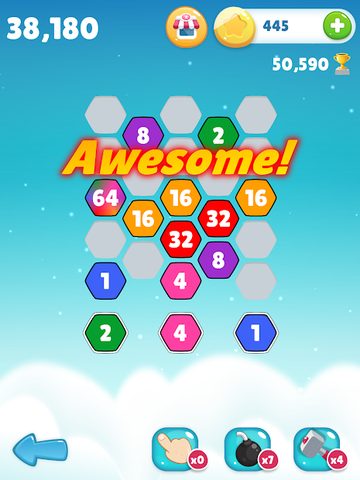Screenshot 7: Make 64 - Merge Numbers Puzzle! Simple Casual Game