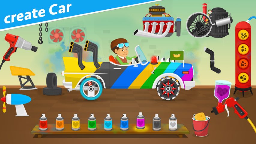 Screenshot 2: Racing car games for kids 2-5