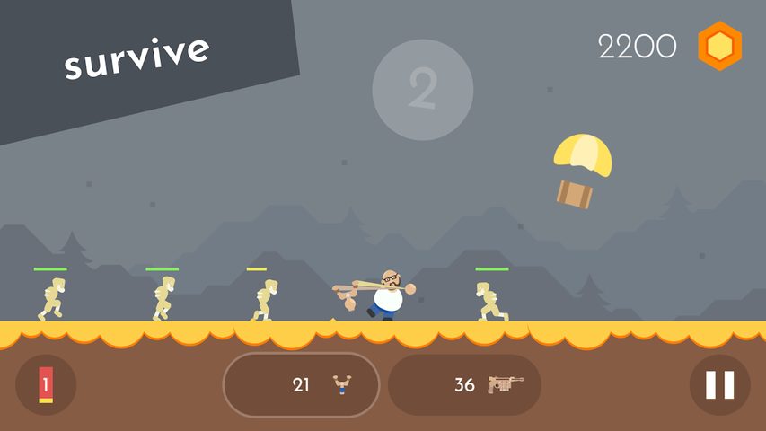 Screenshot 1: Slingshots vs. Zombies