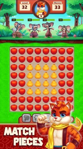 Screenshot 1: Cat Heroes - Match 3 Puzzle