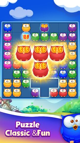 Screenshot 2: Owl Block Blast-Free Puzzle Games