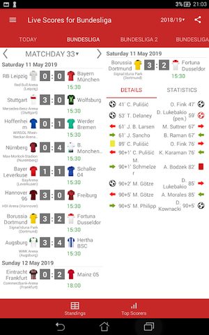 Screenshot 10: Live Scores for Bundesliga 2021/2022