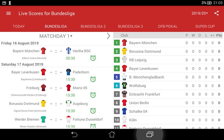 Screenshot 12: Live Scores for Bundesliga 2021/2022