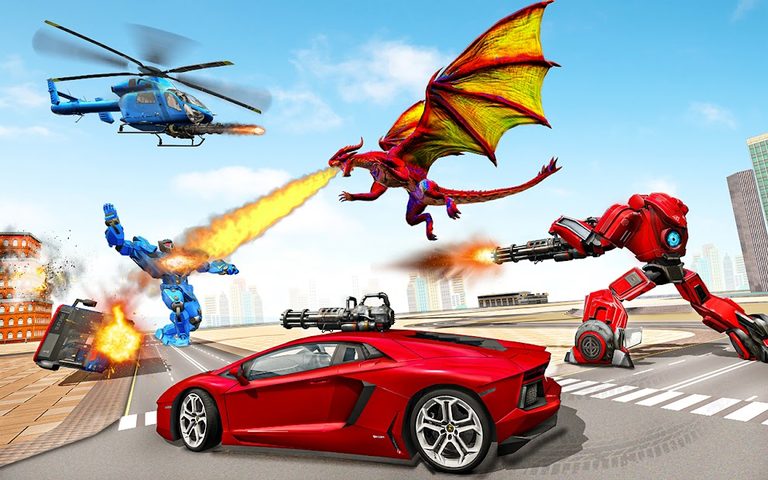 Screenshot 2: Dragon Robot Car Games 3d