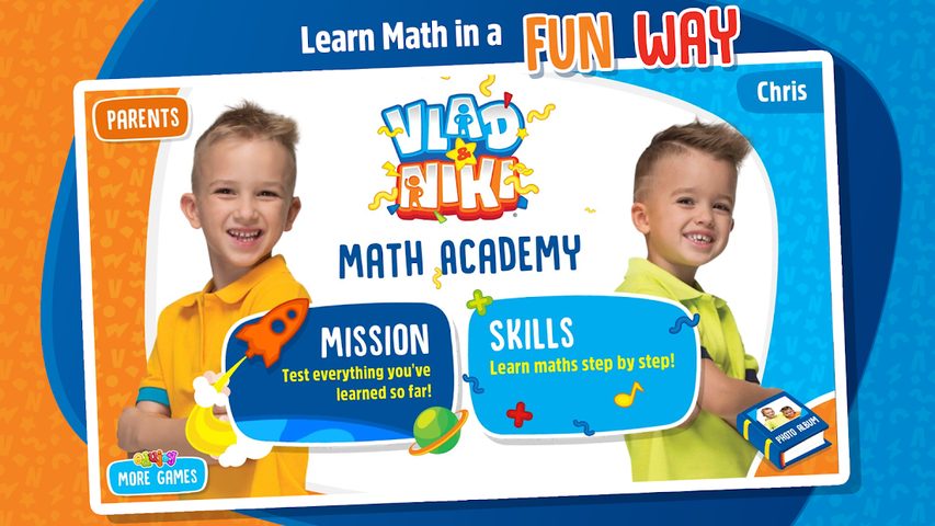Screenshot 1: Vlad and Niki - Math Academy