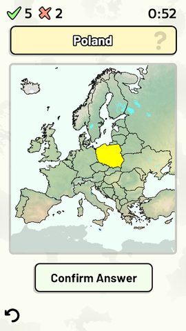 Screenshot 1: Countries of Europe Quiz