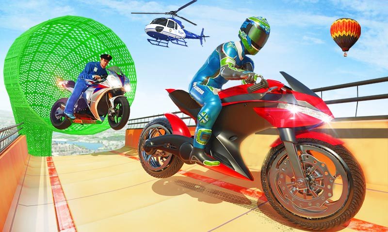 Screenshot 5: Police bike Stunt Bike Racing
