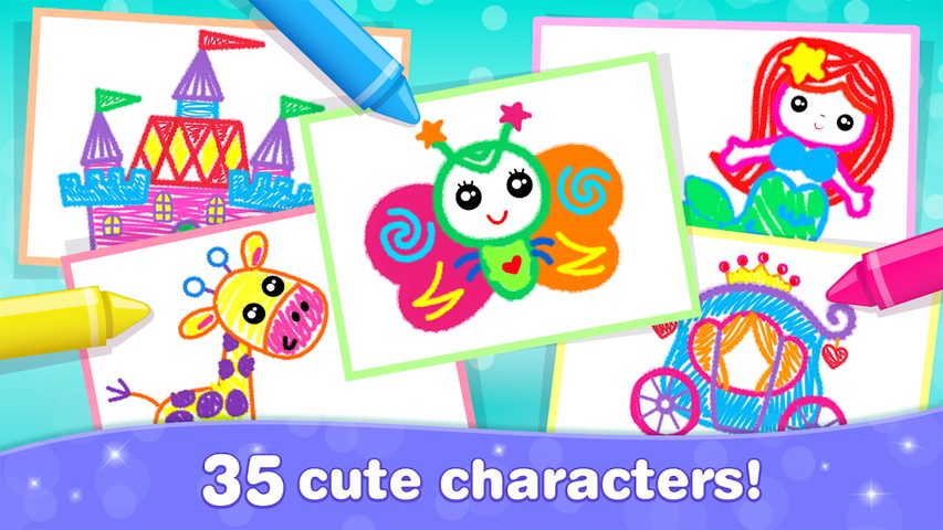 Screenshot 7: Bini Kids Drawing Games for Girls! Toddlers Apps!