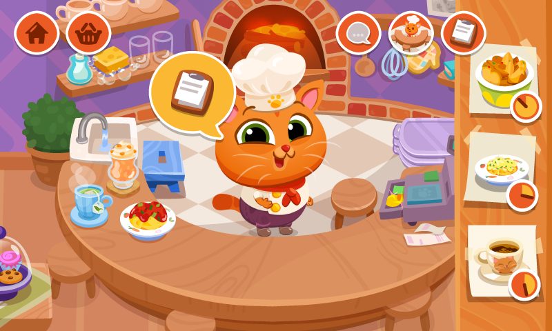 Screenshot 1: Bubbu Restaurant - My Cat Game