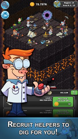 Screenshot 3: Tap Tap Dig - Idle Clicker Game
