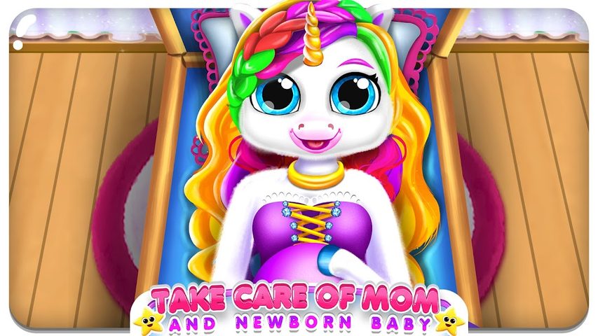 Screenshot 1: Pregnant Mom Baby Unicorn Game