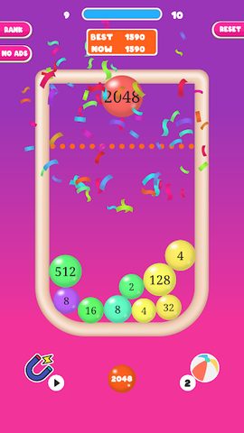 Screenshot 1: 2048 Merge Balls