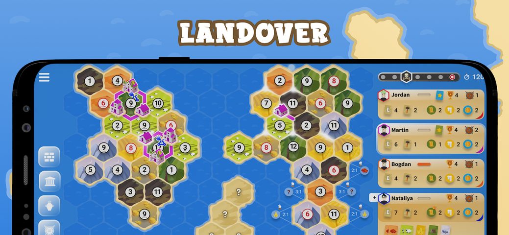 Screenshot 1: Landover - A Hex-Board Strategy Game
