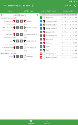 Screenshot 5: Live Scores for OTP Bank Liga 2021/2022