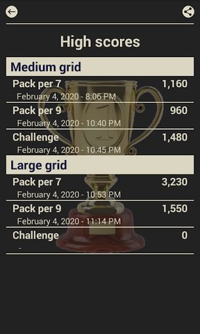 Screenshot 5: D7: pack the colored Dominoes per 7. Free game.