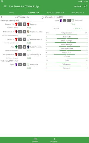 Screenshot 7: Live Scores for OTP Bank Liga 2021/2022
