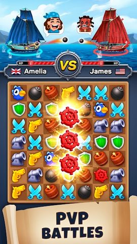 Screenshot 2: Pirates & Puzzles：Match 3 RPG