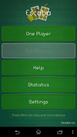 Screenshot 1: Escoba / Broom cards game